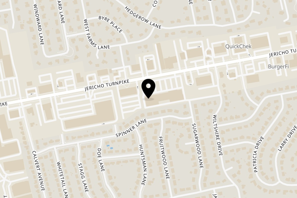 Map showing the location of Prime Burger Bar on 6092 Jericho Tpke in Commack